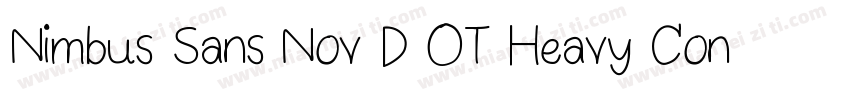 Nimbus Sans Nov D OT Heavy Con Regu字体转换